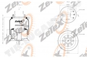 Пневморессора W013589780 металлический стакан FREIGHTLINER