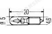 Лампочка 24v1.2w приборы без цоколя