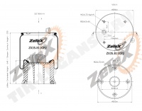 Пневморессора 811MB (variation) пластиковый стакан DAF / RENAULT