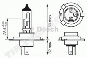 Лампочка H4 12V XENONBLUE W-V