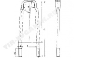 Стремянка 92/104*398 M22*2.5