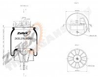 Пневморессора передняя 1TS270-23 / 206686 IVECO Stralis