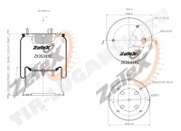 Пневморессора 811MB металлический стакан DAF / RENAULT