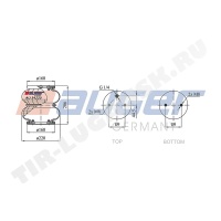 Пневморессора (бублик с метал) G1/4"
