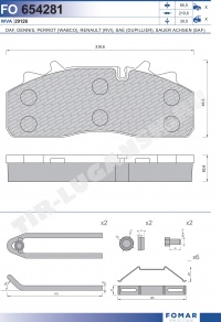 Колодки тормозные 210.2x92.3x30.1