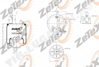 Пневморессора 6420N (82212N) металлический стакан/с кронштейном Volvo