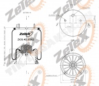 Пневморессора 4022NP2 пластиковый стакан SAF261SV