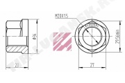 Гайка М20*1.5 колесная SW27