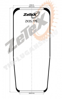 Пневморессора 775N  BPW / EVO / GIGANT / KOEGEL