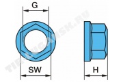 Гайка М20*2 колесная SW27