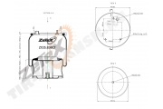 Пневморессора 836MK7 металлический стакан DAF