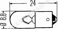 Лампочка 24v2w   T2W