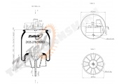 Пневморессора передняя 1TS270-23 / 206686 IVECO Stralis