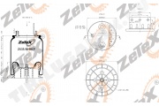 Пневморессора W013589648 пластиковый стакан (Navistar 2027911 C1 & C2)