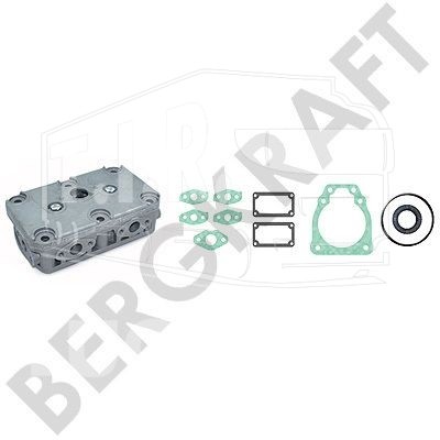 BK1122311AS, ГБЦ компрессора в сборе+прокладки IVECO FOR ACX83D COMPR. — Bergkraft