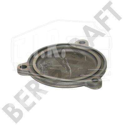 BK1500010AS, Крышка компрессора торцевая круглая ALUMINIUM MB/MAN (под 3-и болта) — Bergkraft