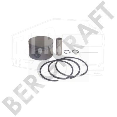 BK1129011AS, Поршнекомплект компрессора D=90mm 0.75 вод. охлажд. — Bergkraft