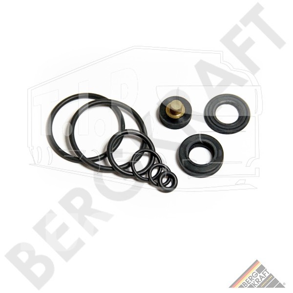 BK12151AAS, Ремкомплект крана ручного тормоза FOR WABCO 961 702 004/006 0 MB/MAN/SCANIA/IVECO/DAF — Bergkraft