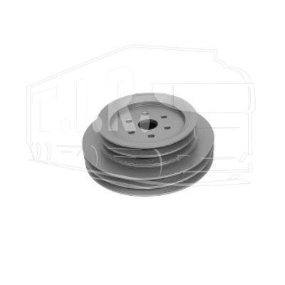 Шкив ремня привода насоса охлаждения D=198x28mm (4-е проточки) MB