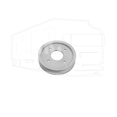 Шкиф ремня привода насоса охлаждения D=160x56mm (4-х ручейковый)