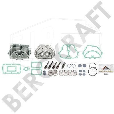 BK8500537, Комплект ГБЦ компрессора полный (ГБЦ+плата+клапана+проклвдки+уплотн.) — Bergkraft