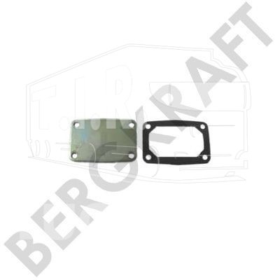 BK8501709, Комплект крышки компрессора (крышка+прокладка) — Bergkraft