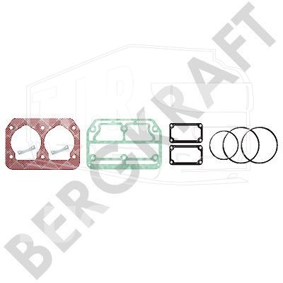 BK8501792, Комплект прокладок ГБЦ компрессора — Bergkraft