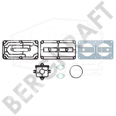 BK8501514, Комплект прокладок ГБЦ компрессора — Bergkraft