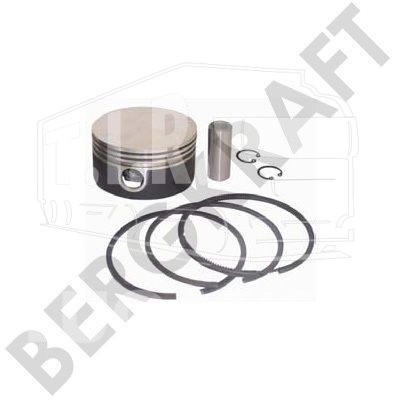 BK8502033, Поршнекомплект компрессора D=100mm 1.00 (толщ.2.5x2.5x4.0mm) — Bergkraft