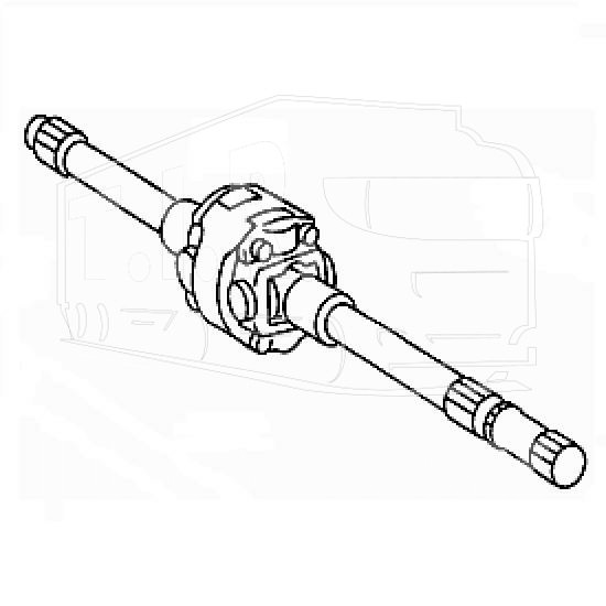 BK9900191, Полуось/ШРУС ПМ левая L=1262mm — Bergkraft
