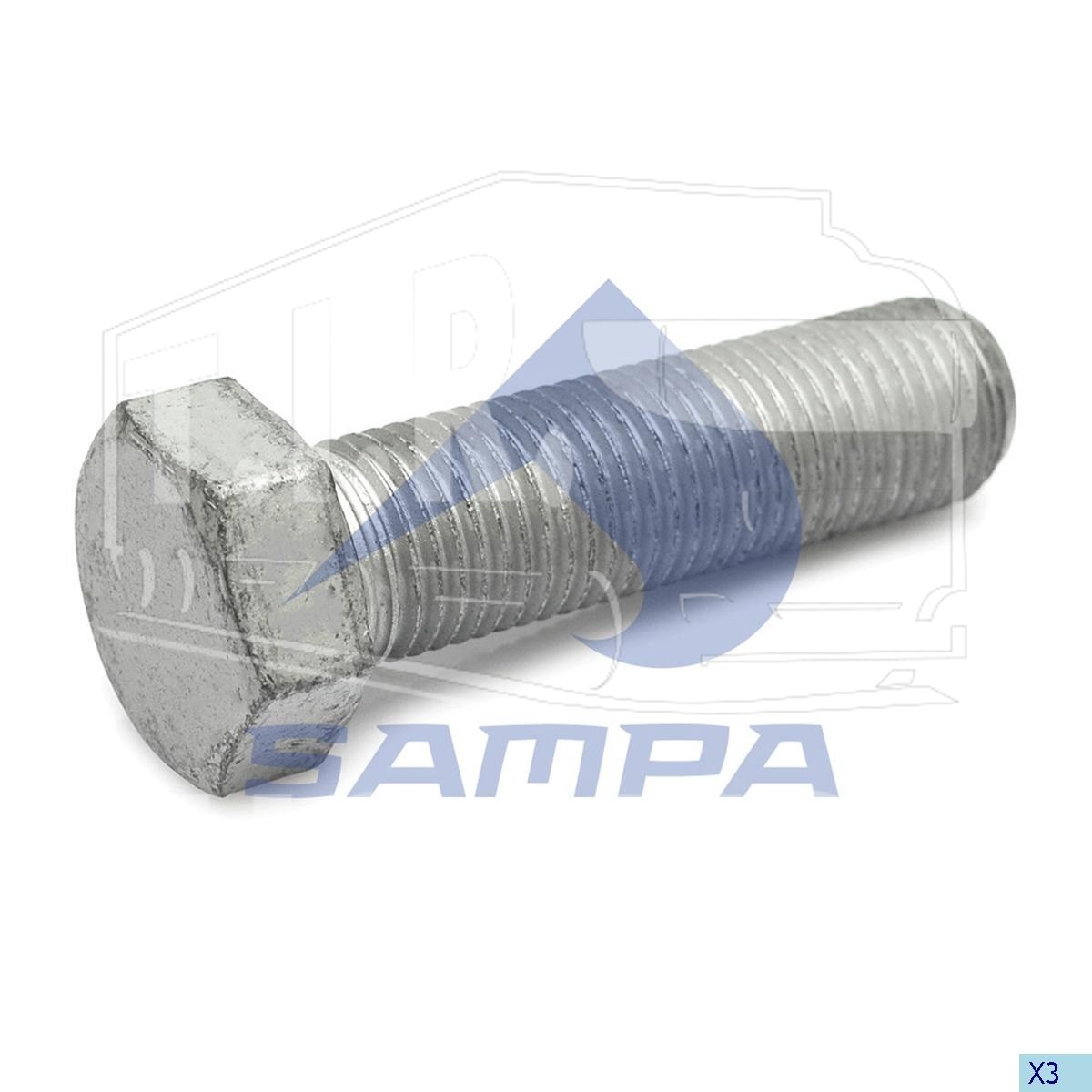 079.243, Болт кардана М14*1.5*50(45) (10.9) — Sampa