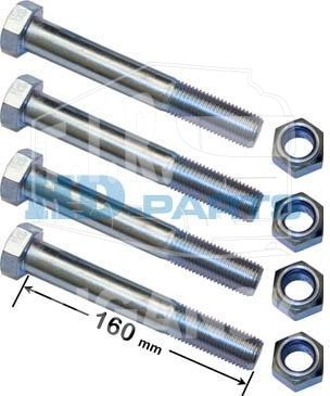 512590, Болт М22*160 кронштейна тяги реактивной с гайкой — HD-parts