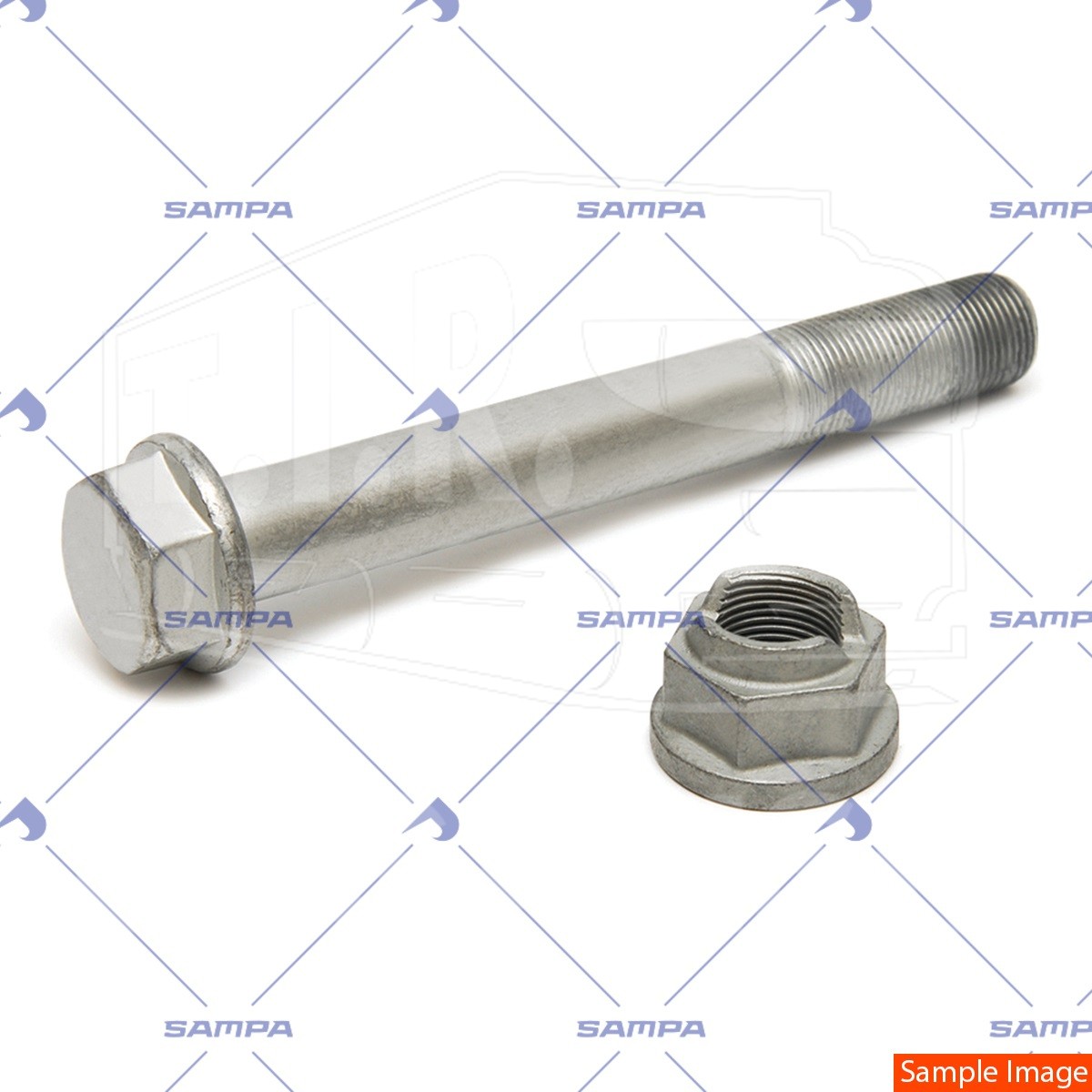 075.642, Болт М20*1.5*150 + гайка — Sampa