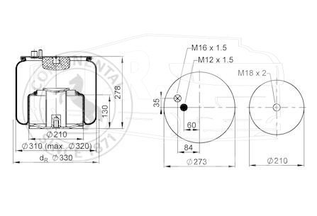 4916N1P07, Пневморессора — ContiTech