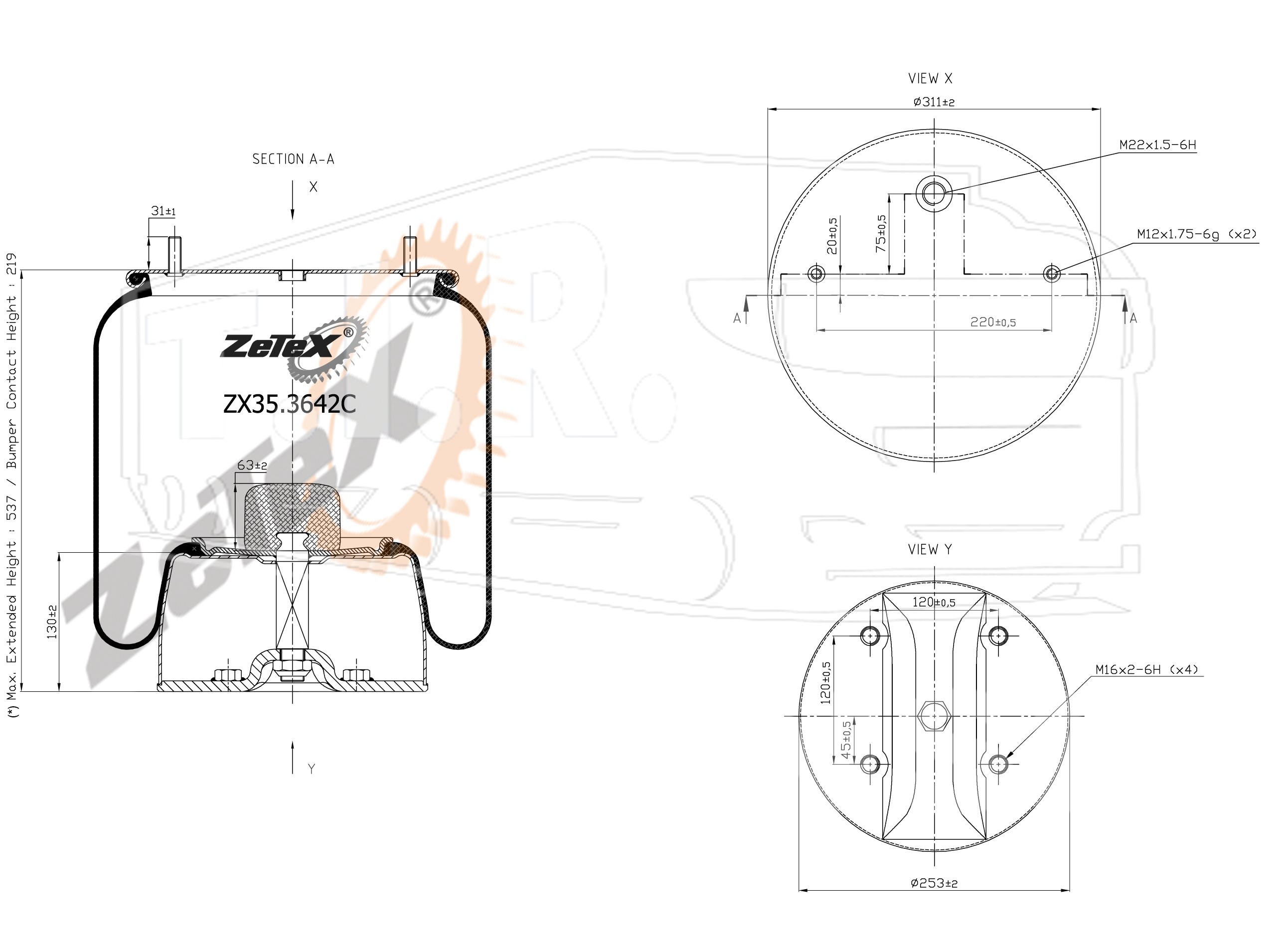 ZX35.3642C, Пневморессора — ZeTeX