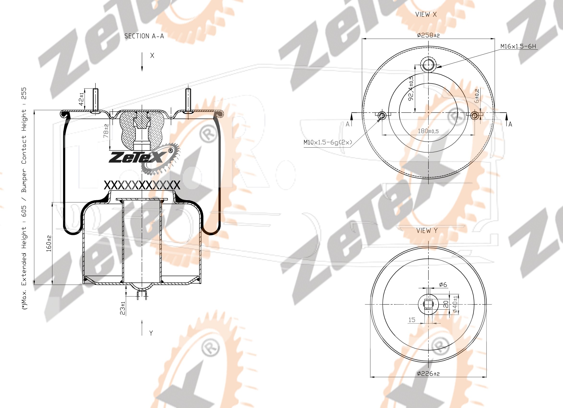 ZX35.4718C01, Пневморессора 4718NP01 металлический стакан Volvo Truck — ZeTeX