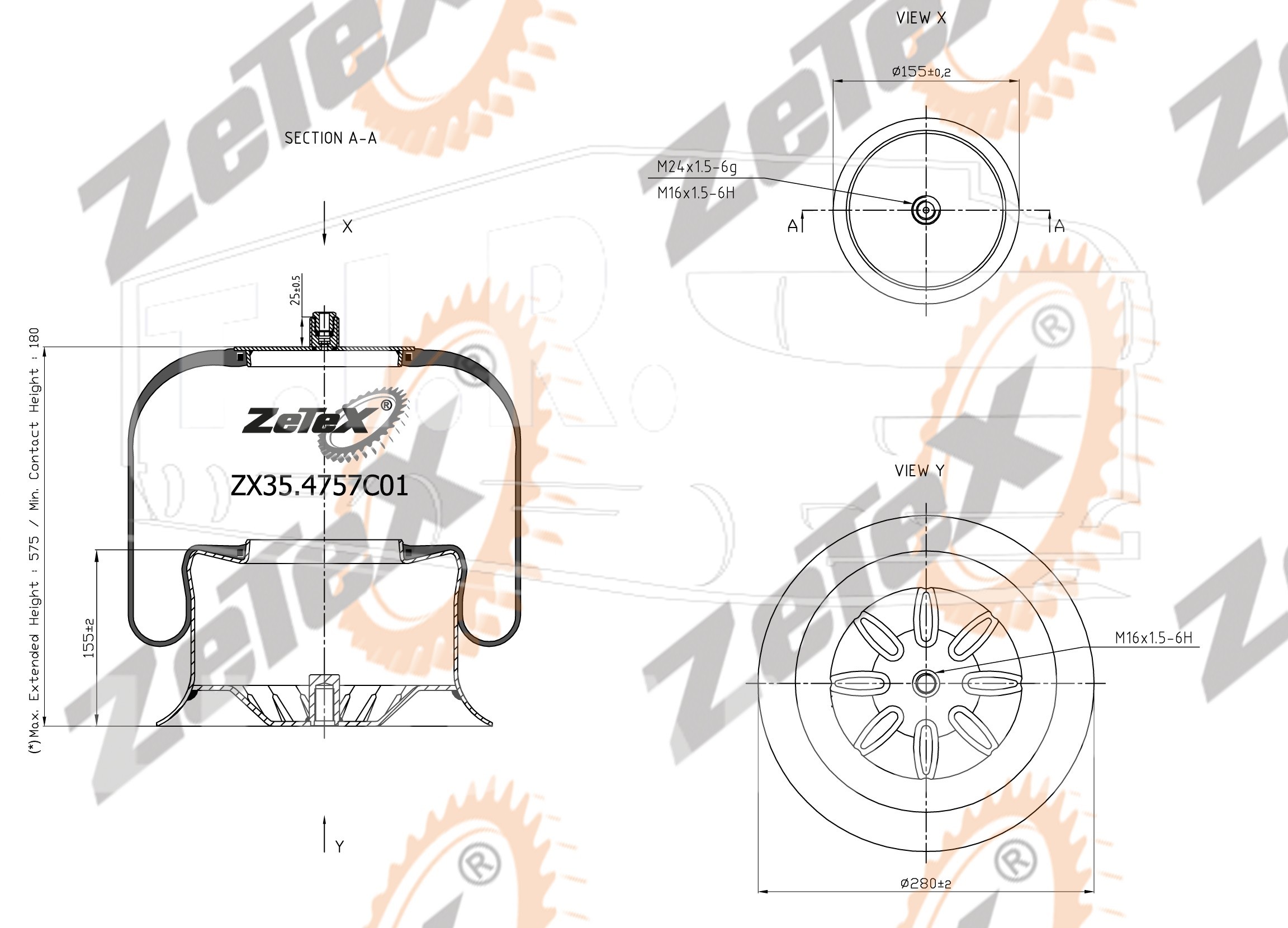 ZX35.4757C01, Пневморессора 4757NP01 Voss 230 — ZeTeX