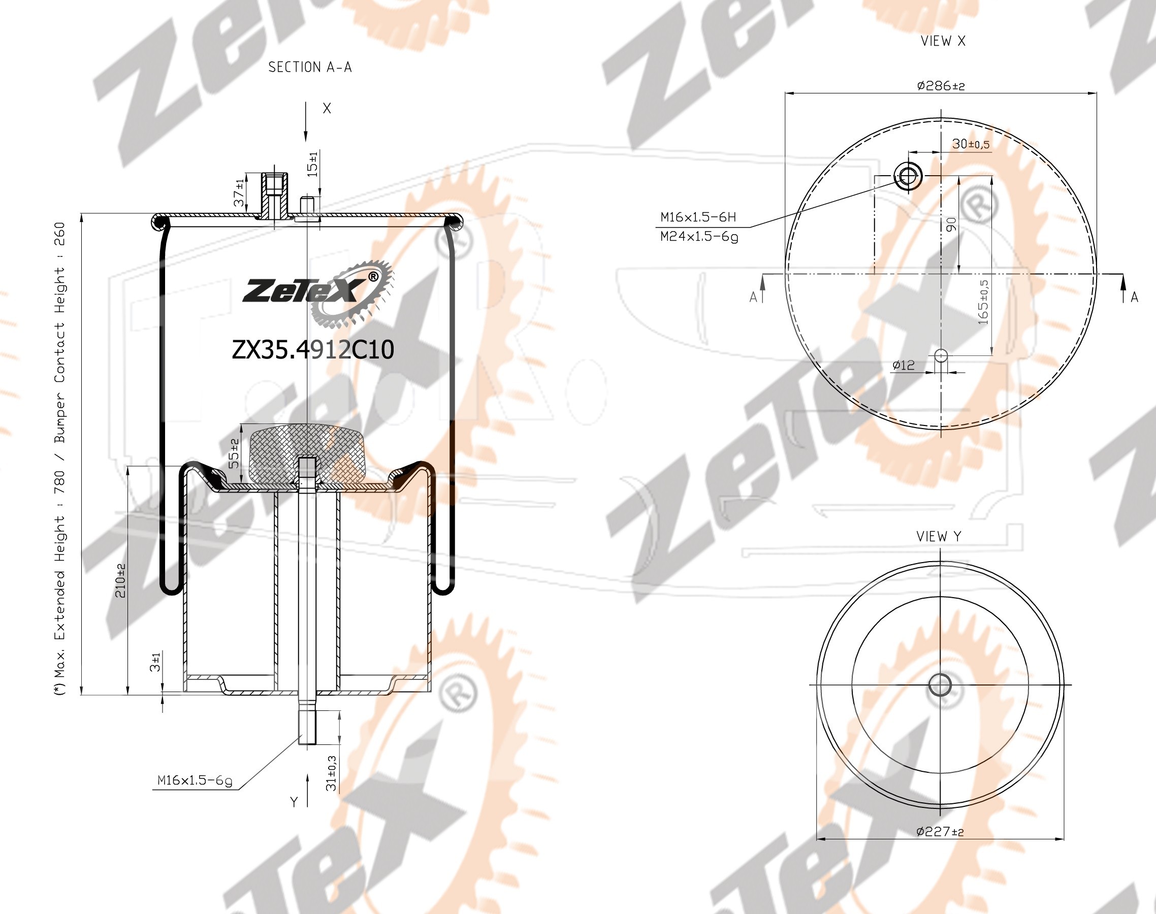 ZX35.4912C10, Пневморессора — ZeTeX