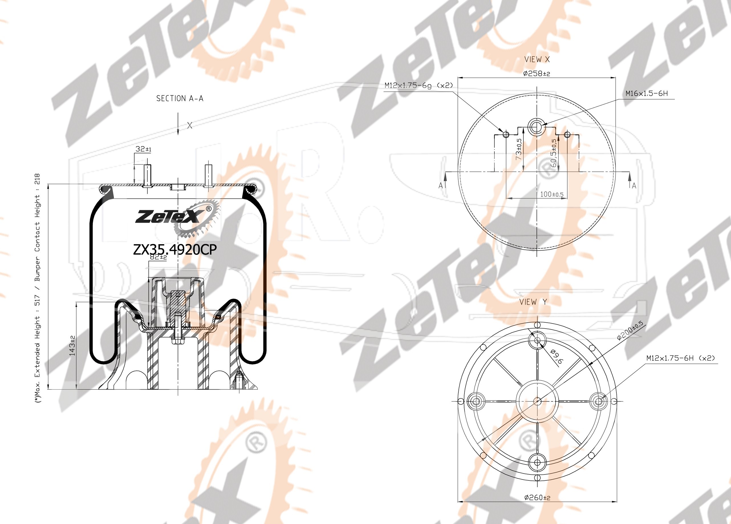 ZX35.4920CP, Пневморессора 4920 NP01 пластиковый стакан — ZeTeX