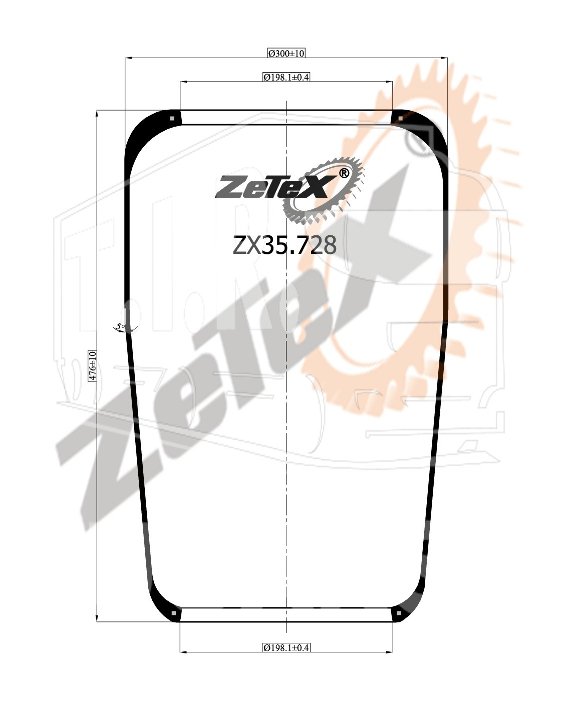 ZX35.728, Пневморессора 728N SCHMITZ — ZeTeX