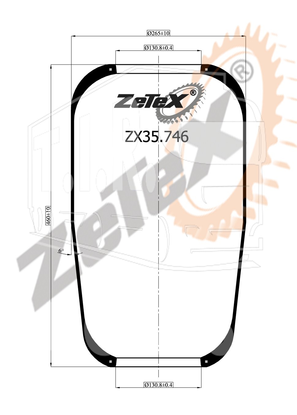 ZX35.746, Пневморессора 746N MB — ZeTeX