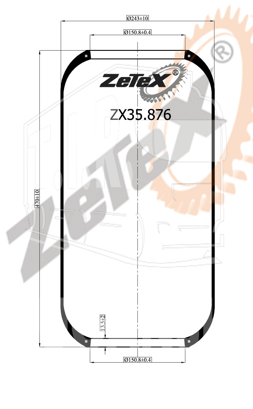ZX35.876, Пневморессора (чулок) — ZeTeX