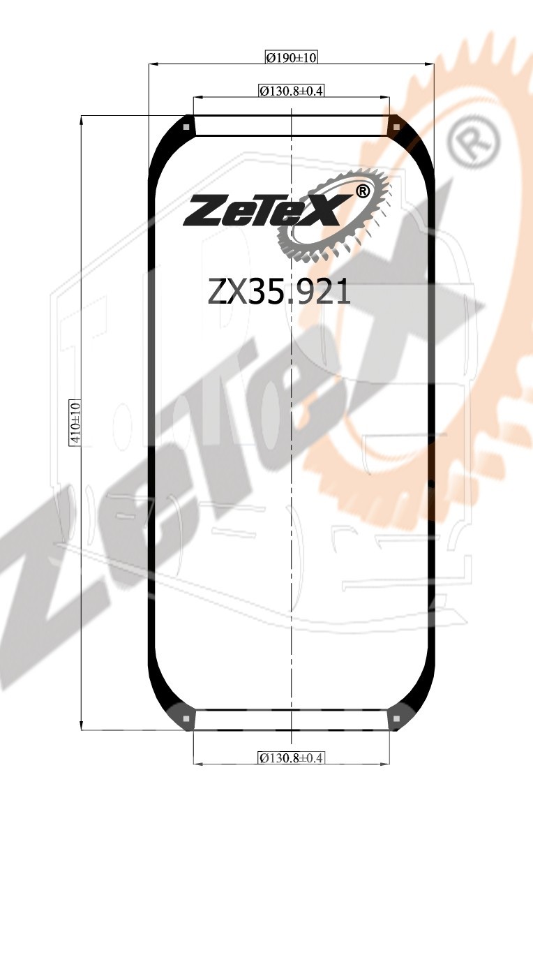 ZX35.921, Пневморессора 921N RENAULT / EVO (MB) / IRIS — ZeTeX