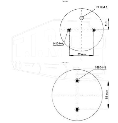 Пневморессора (бублик с метал) M12*1.5