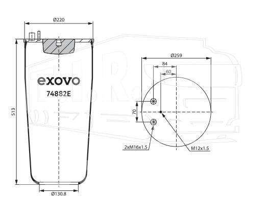 74882E, Пневморессора — EXOVO