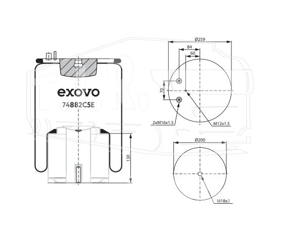 74882C5E, Пневморессора — EXOVO