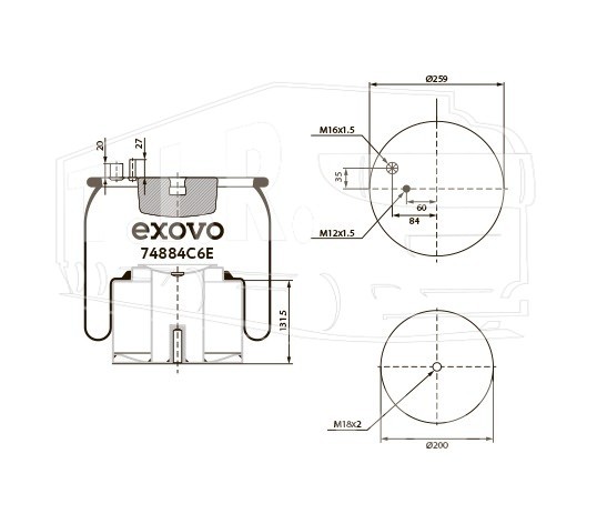 74884C6E, Пневморессора — EXOVO