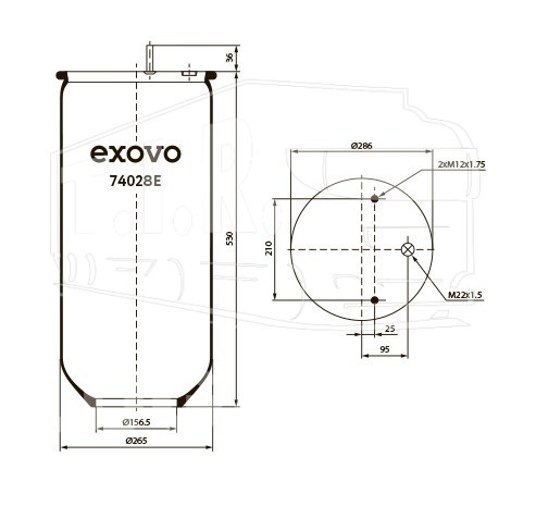 74028E, Пневморессора — EXOVO