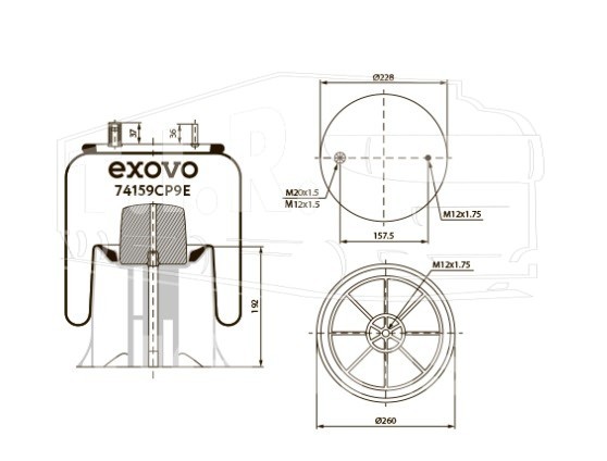 74159CP9E, Пневморессора — EXOVO