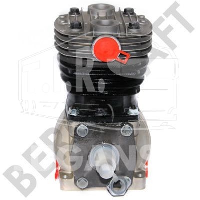 BK1204014AC, Компрессор возд. одноцилиндровый 225cc/8 Bar MB OM355/A-OM360/A (НОВЫЙ НЕ ВОССТАНОВЛЕННЫЙ) — Bergkraft